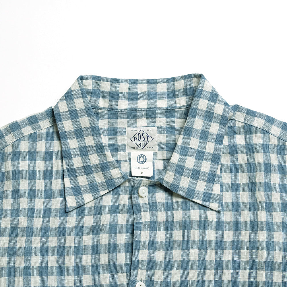 POST O'ALLS - NEUTRA 4 S/S - Linen Block Check - 3211BS-LBC