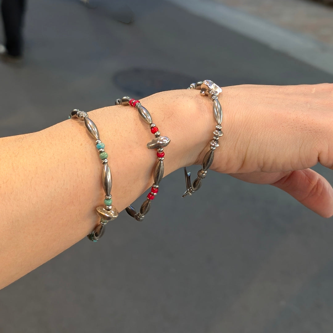 【SUN HOUSE 別注】SunKu - Pipe Beads Bracelet - Turquoise - SKSH24-01