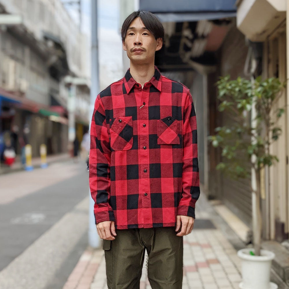 NOBLE MINE - Twill Check L/S Work Shirt - NM656-35