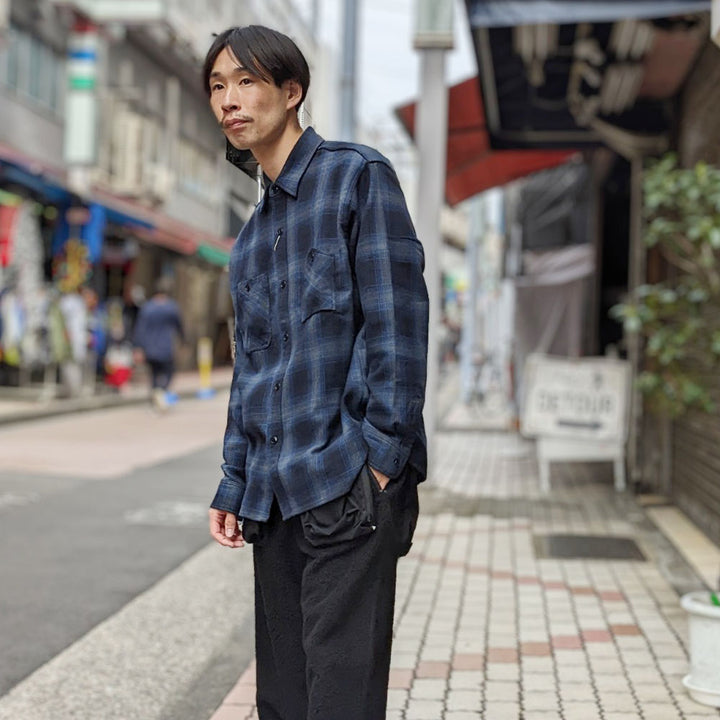 NOBLE MINE - Twill Check L/S Work Shirt - NM656-35